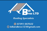 Company/TP logo - "Bill & Bros Roofing Specialist"