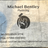 Company/TP logo - "Michael Bentley Plastering"