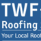 Company/TP logo - "TWF ROOFING SERVICES"