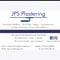Company/TP logo - "JPS plastering"
