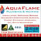 Company/TP logo - "Aquaflame Plumbing & Heating"