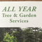Company/TP logo - "All year tree and garden services"