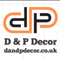 Company/TP logo - "D & P Decor"
