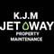 Company/TP logo - "K.J.M. Jet Away Property Maintenance"