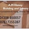 Company/TP logo - "A.M.Honey Building and Joinery"