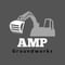 Company/TP logo - "AMP GROUNDWORKS"