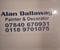 Company/TP logo - "Alan Dallaway Painter and decorator."