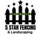 Company/TP logo - "FIVE STAR FENCING & LANDSCAPING"