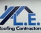 Company/TP logo - "LE ROOFING"