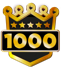 1000+ ratings badge