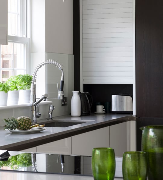 Stainless steel tambour doors