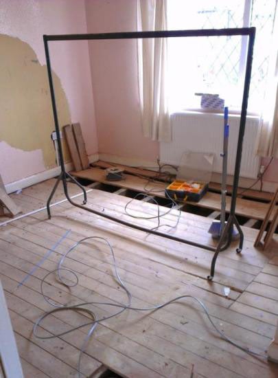 AGW Electrical Services rewiring a room