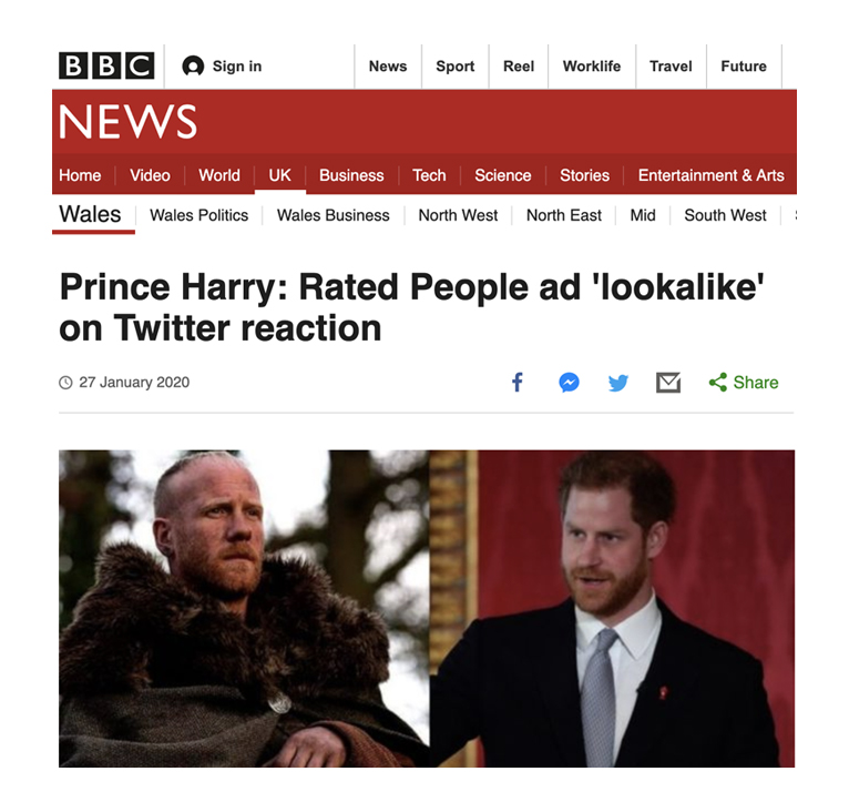 Prince Harry and Simon Pengelly on BBC Wales