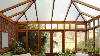Picture of a conservatory made out of wood and glass