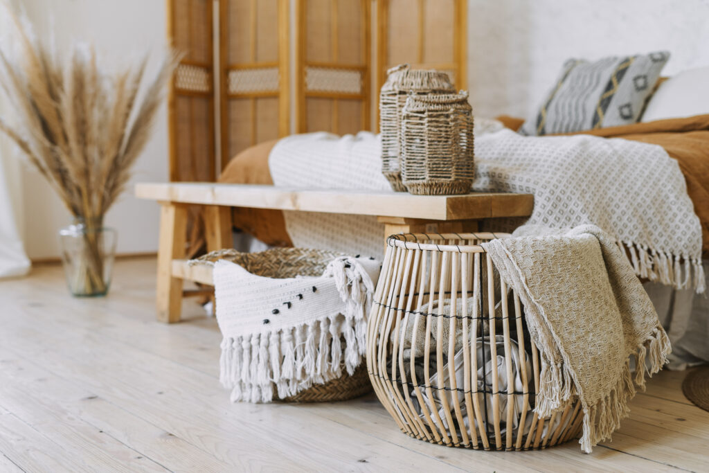 Picture of a rattan interior design bedroom