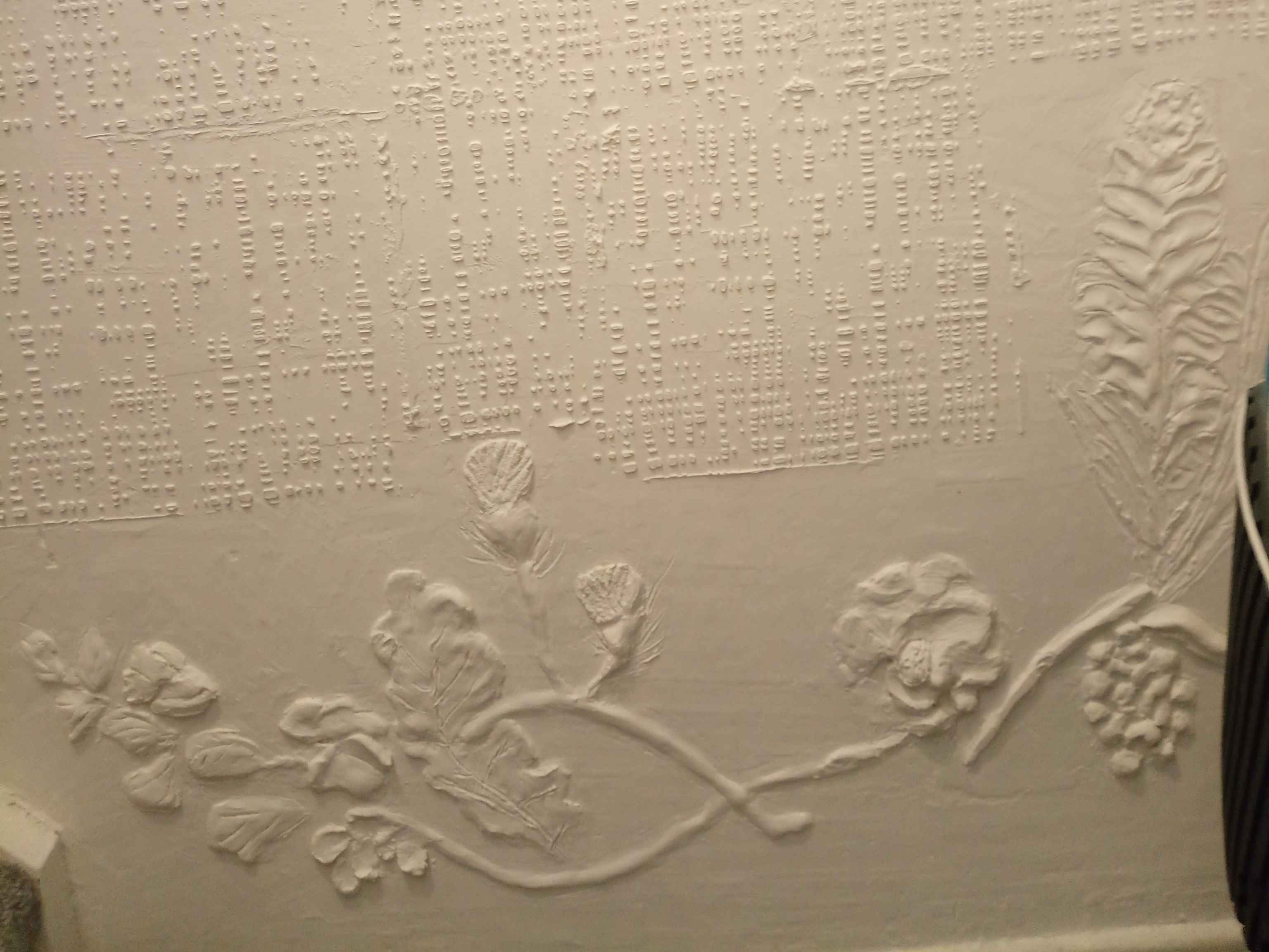 Another example of plaster wall art.