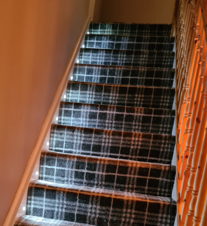 A beautiful black and white tartan stripe.
