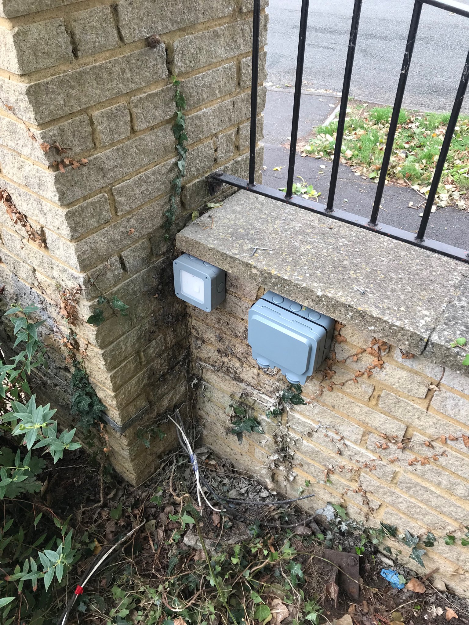 After replacement of defunct electric gate control box